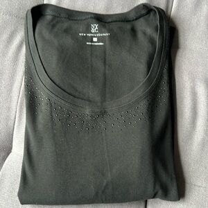 New York & Company Black Design Top - New With Tags